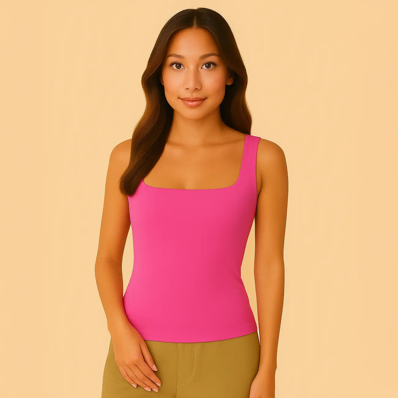 Celeste Top - Figurformendes Tanktop mit eckigem Ausschnitt