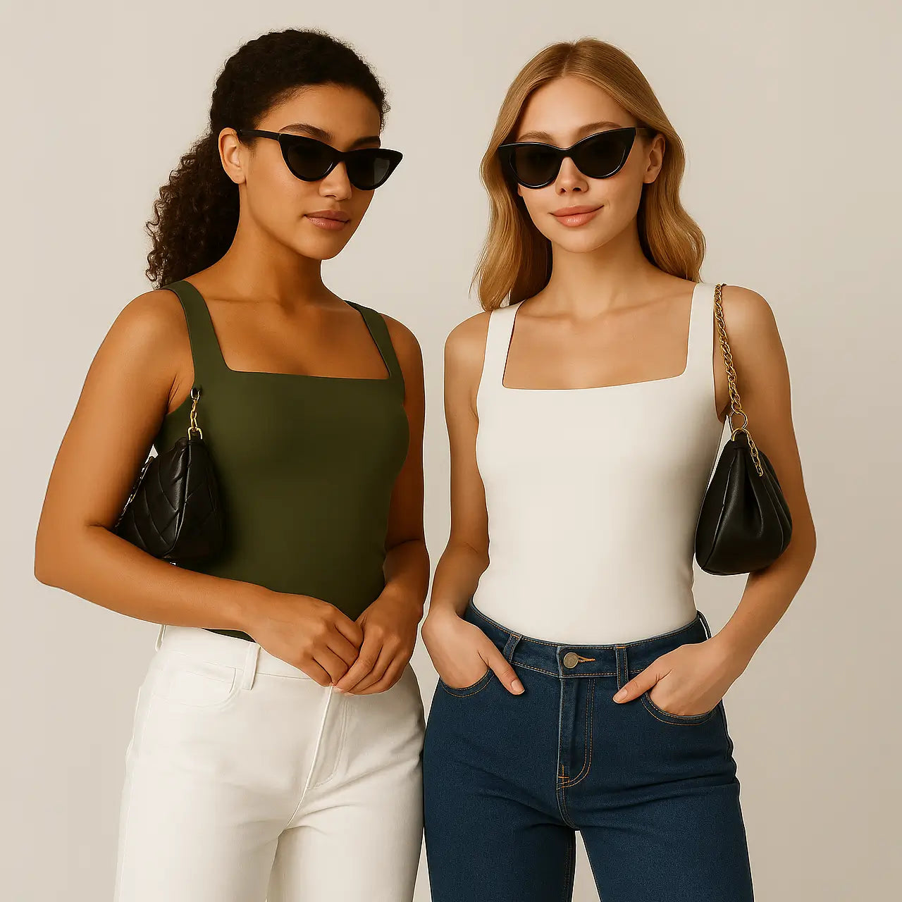 Celeste Top - Figurformendes Tanktop mit eckigem Ausschnitt
