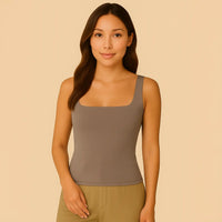 Celeste Top - Figurformendes Tanktop mit eckigem Ausschnitt