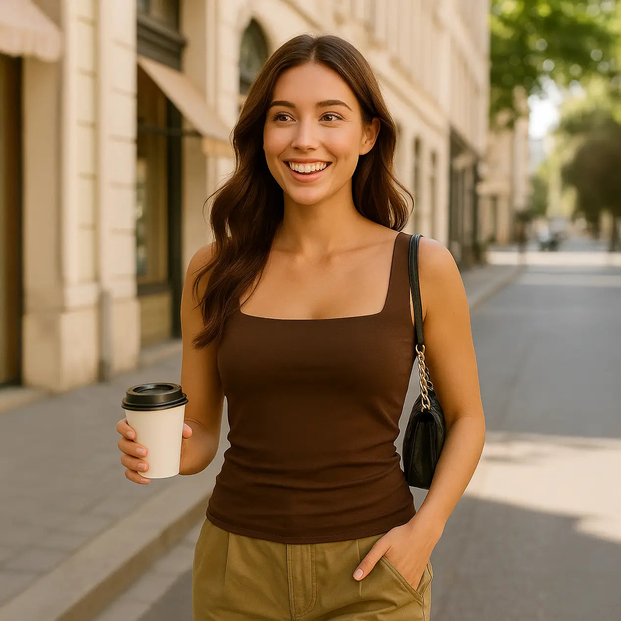 Celeste Top - Sculpting Square-Neck Tank Top